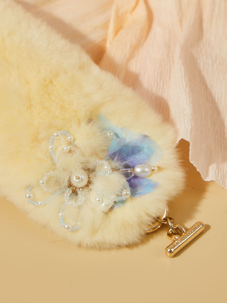 Bead-Cornflowers In The Fog Fur Handle
