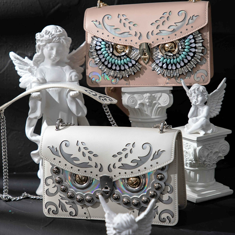 WANACCESSORY Hollow Out New Women's One Shoulder Face Changing Crossbody Bag Original by Owl Face Changing Dionysus