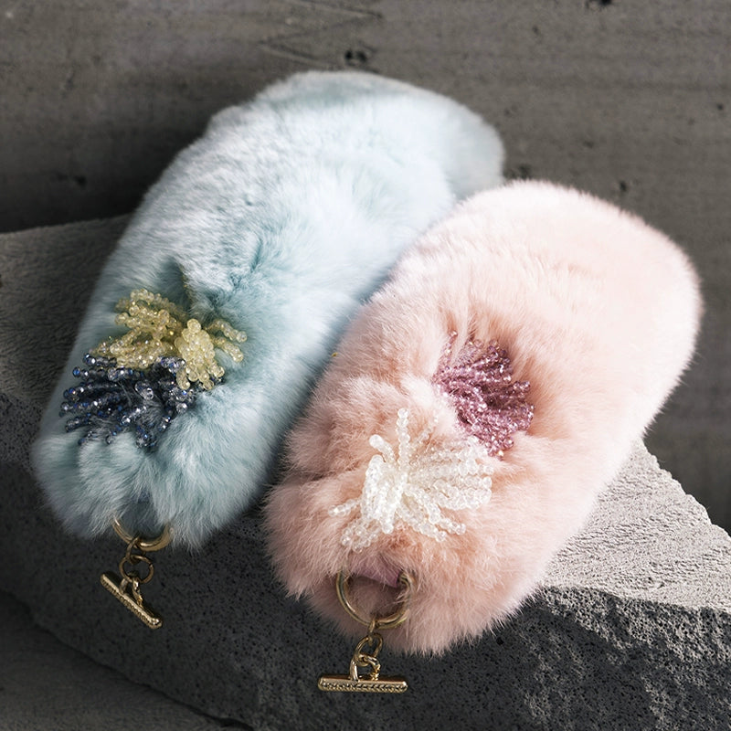 WANACCESSORY's 2022 Autumn/Winter New Color Rex Rabbit Hair Handle facelift Bag Accessories Original Design