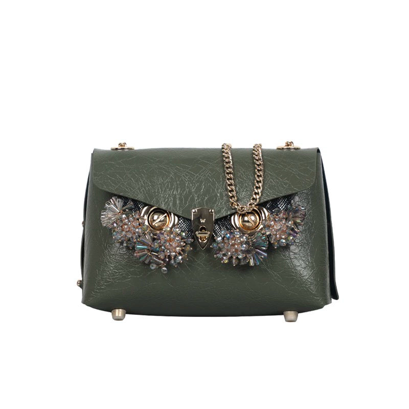 WANACCESSORY Double sided Two tone Owl Cowhide Face Changing Handbag SIMPLY ALIAS Series