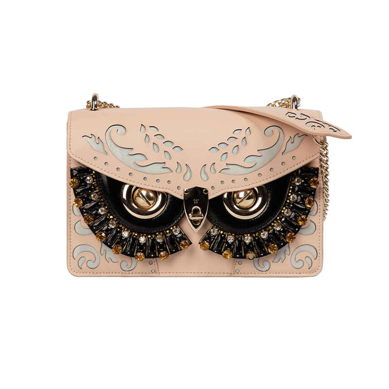 WANACCESSORY Hollow Out New Women's One Shoulder Face Changing Crossbody Bag Original by Owl Face Changing Dionysus