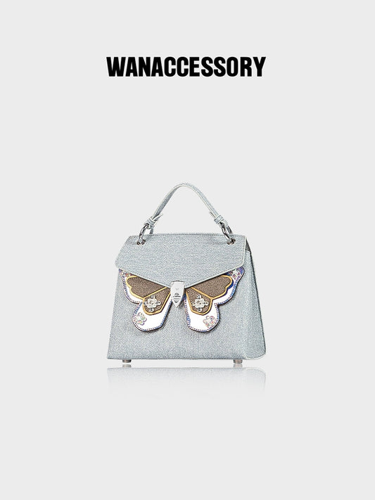 WANACCESSORY 2023 Owl Face Change Bag Chagall denim one-shoulder diagonal original design