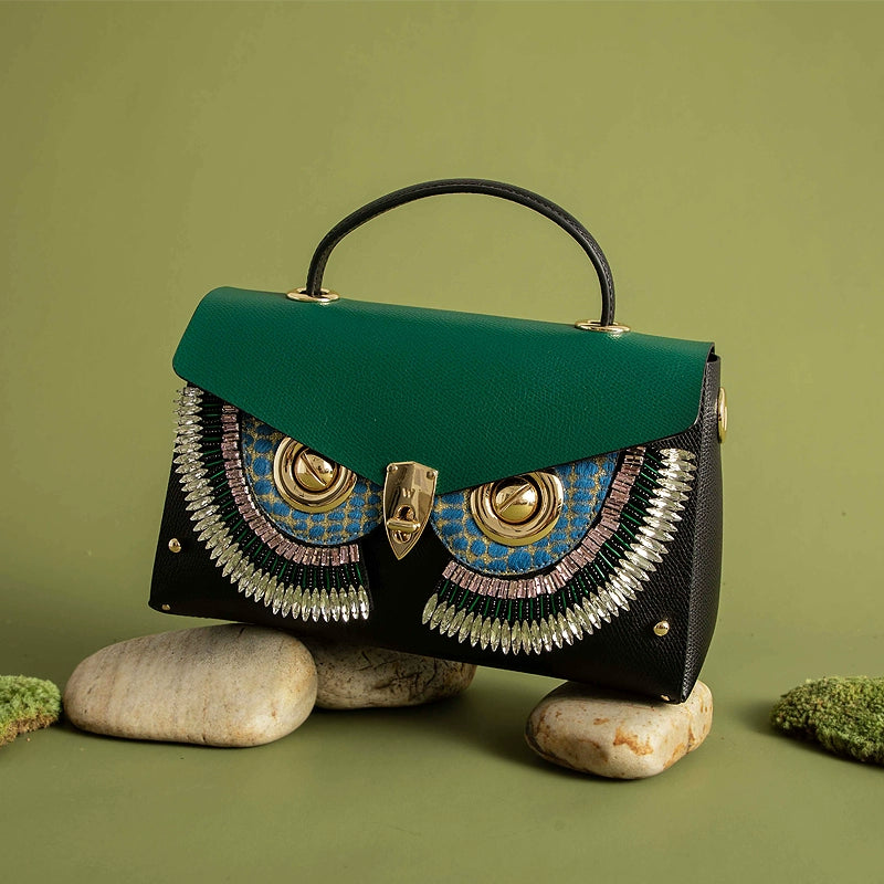 WANACCESSORY Wankou Owl double-sided face changing portable diagonal bag PEEP special original designer