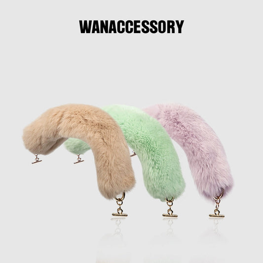 WANACCESSORY's 2022 Autumn/Winter New Color Rex Rabbit Hair Handle facelift Bag Accessories Original Design