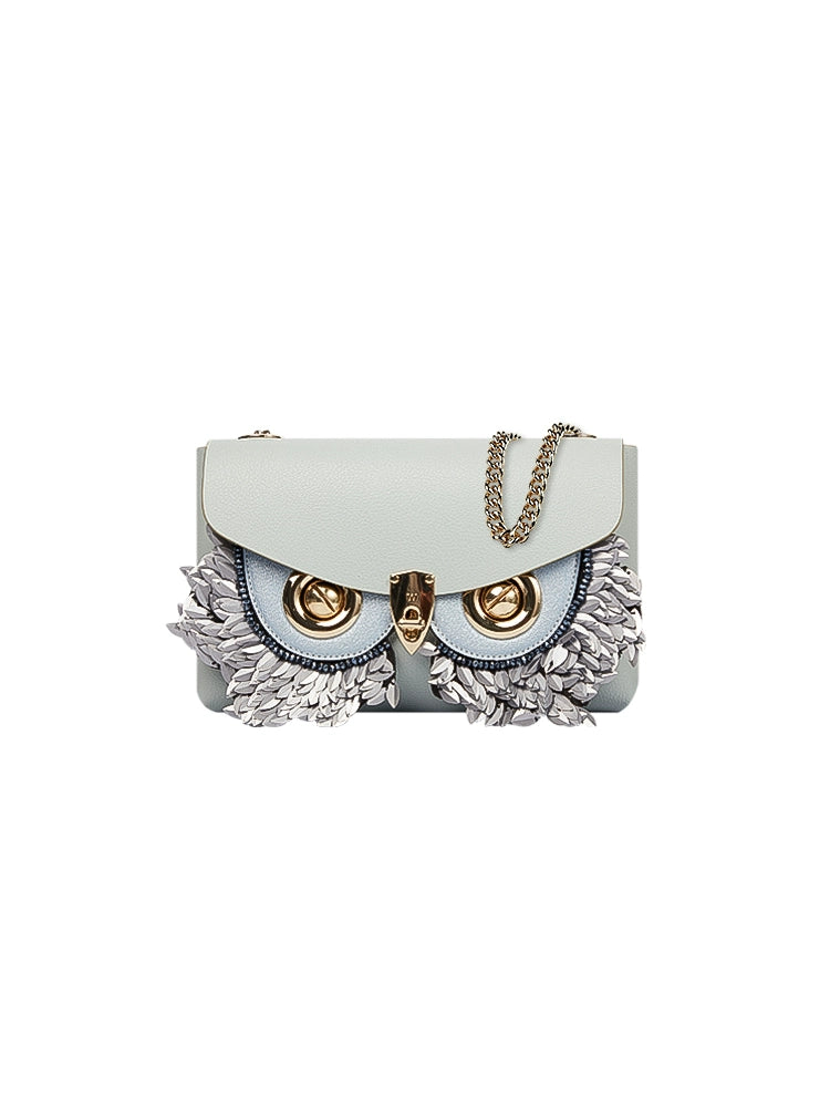 WANACCESSORY 2023 plum green red ti double-sided two-color face changing owl envelope bag crossbody bag