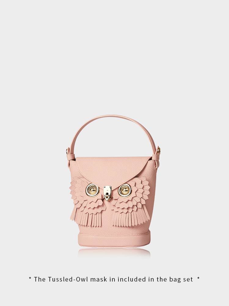 Tussled-Owl Bucket Bag Set