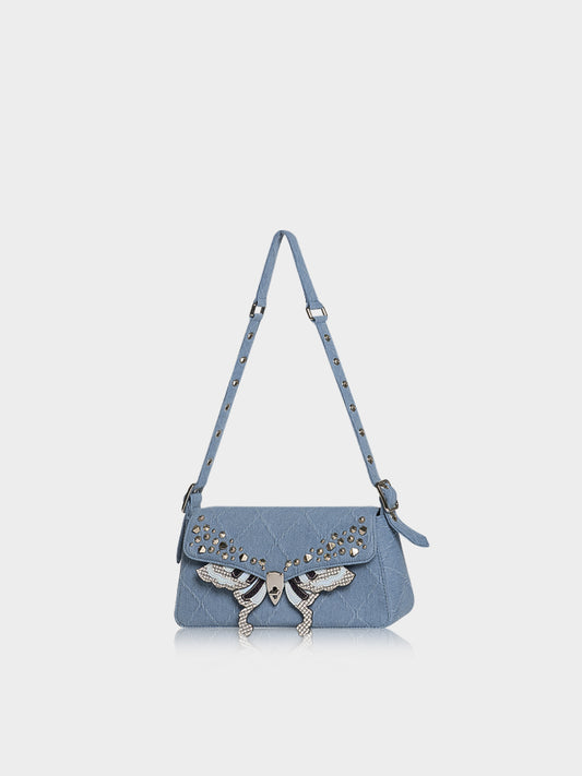 Wedge Bag-Studs on Denim