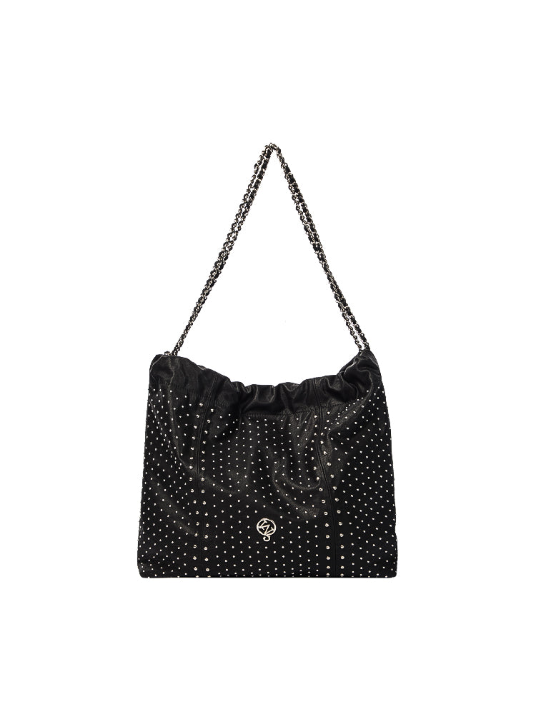 W-Rivet Embellished Bin Bag