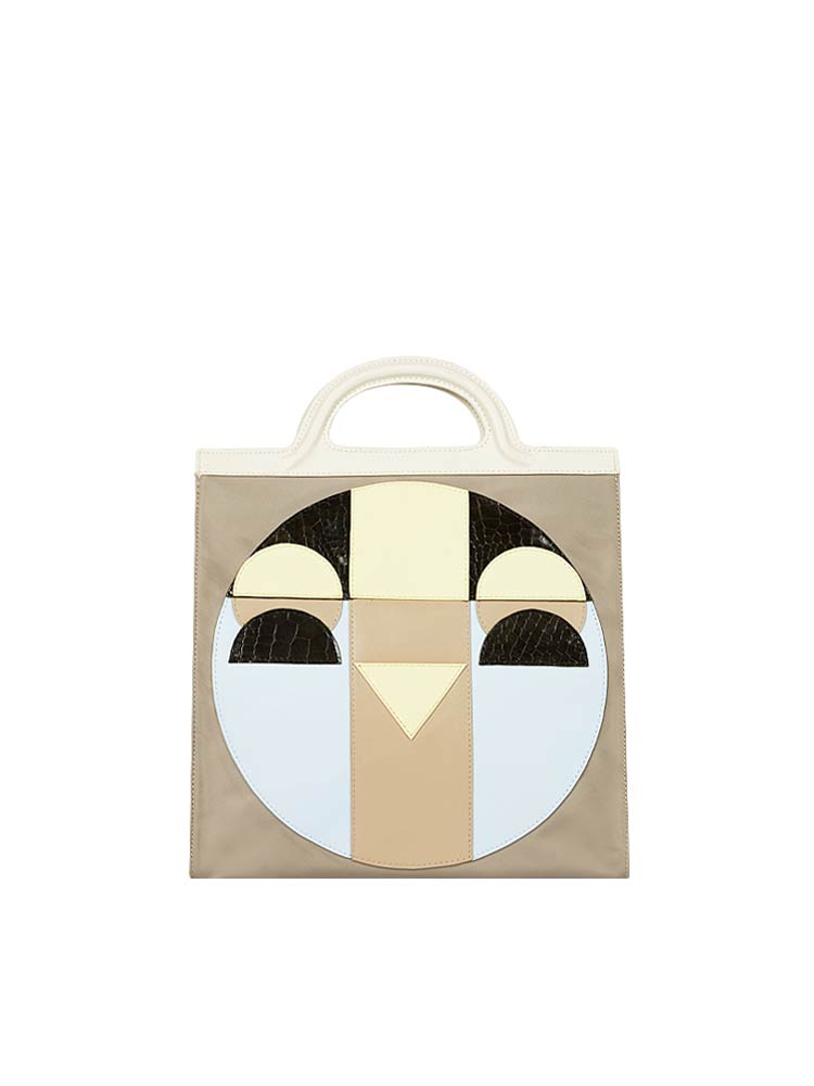 Geo-Collage Document Tote Bag