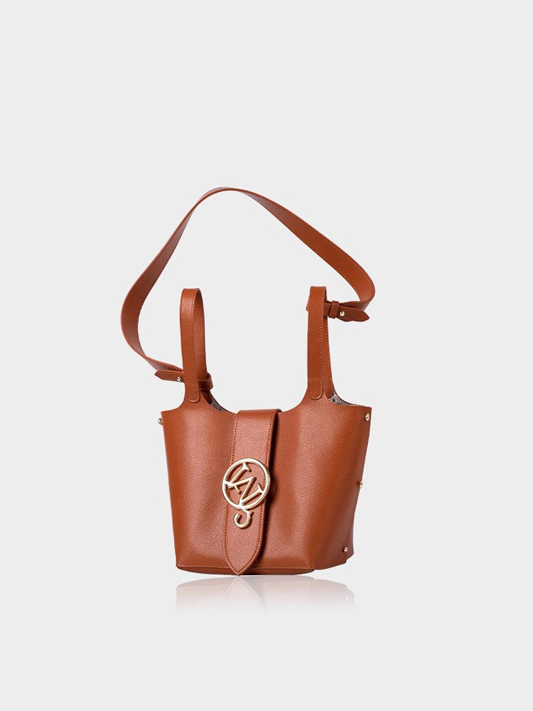 W-Plaque Bucket Bag