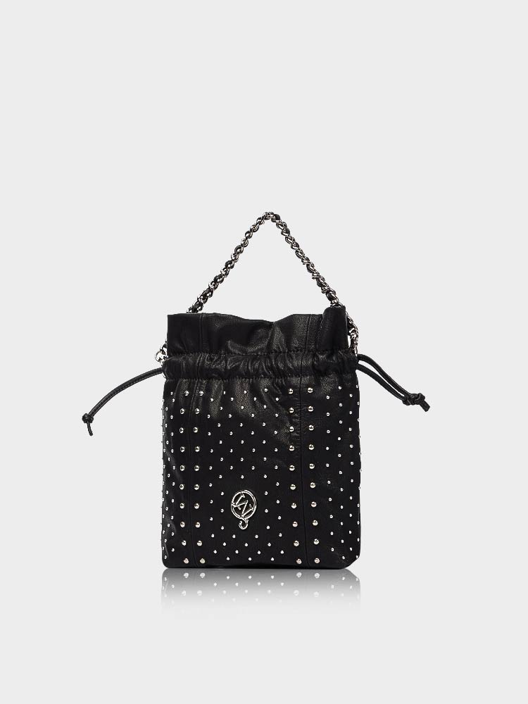 W-Rivet Embellished Bin Bag