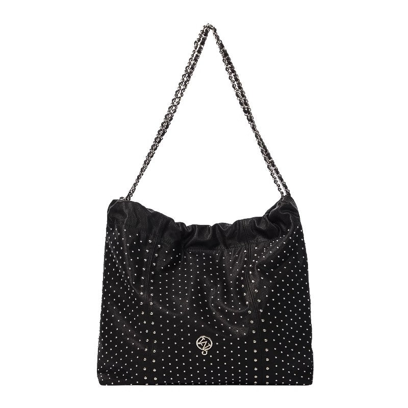 W-Rivet Embellished Bin Bag