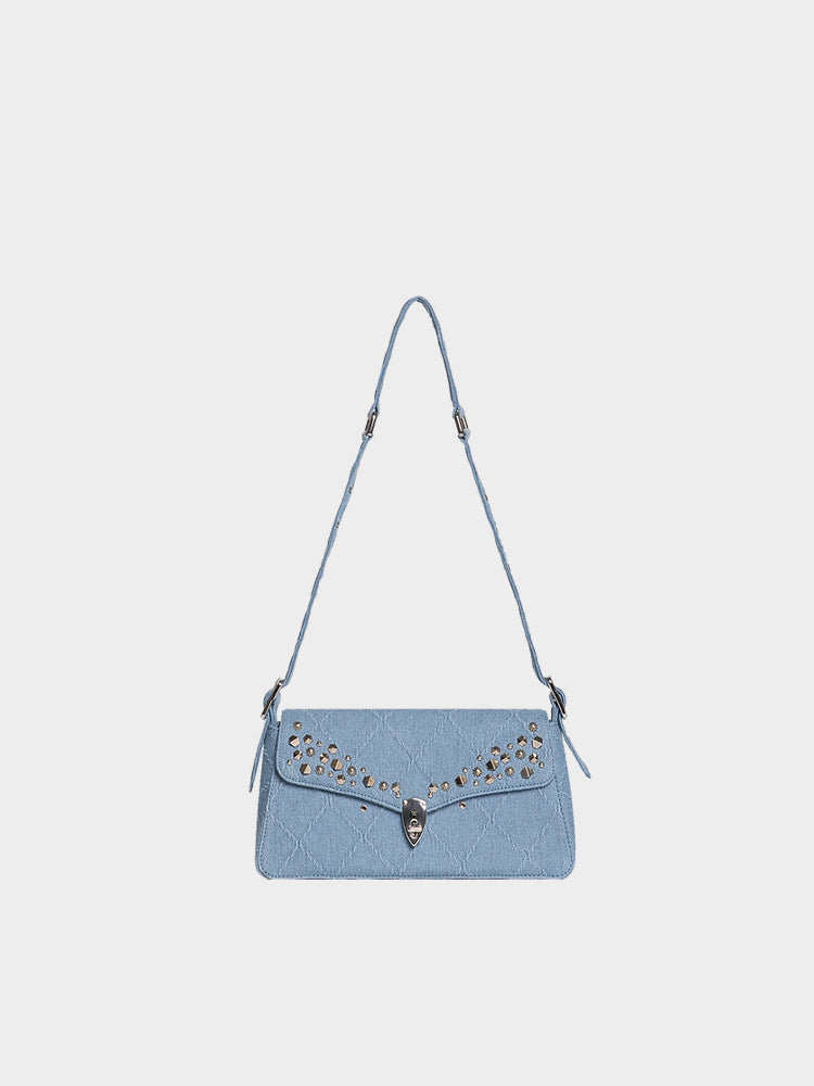 Wedge Bag-Studs on Denim