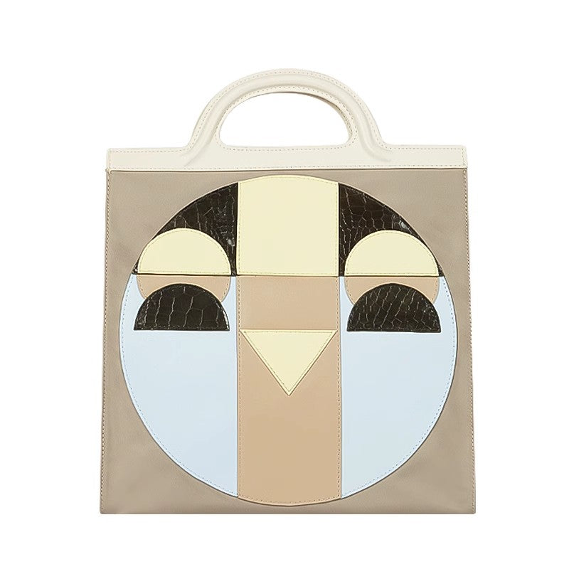 Geo-Collage Document Tote Bag