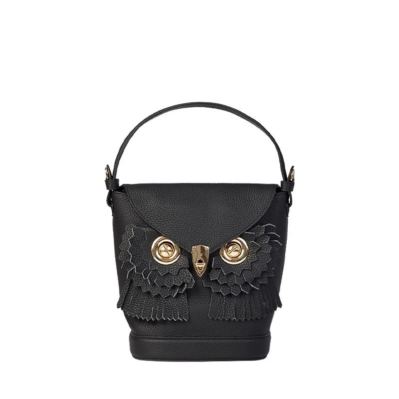 Tussled-Owl Bucket Bag Set