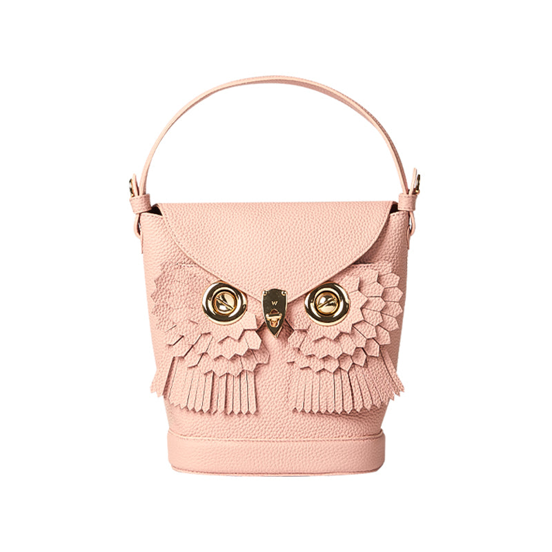 Tussled-Owl Bucket Bag Set