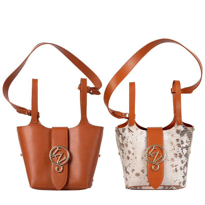 W-Plaque Bucket Bag